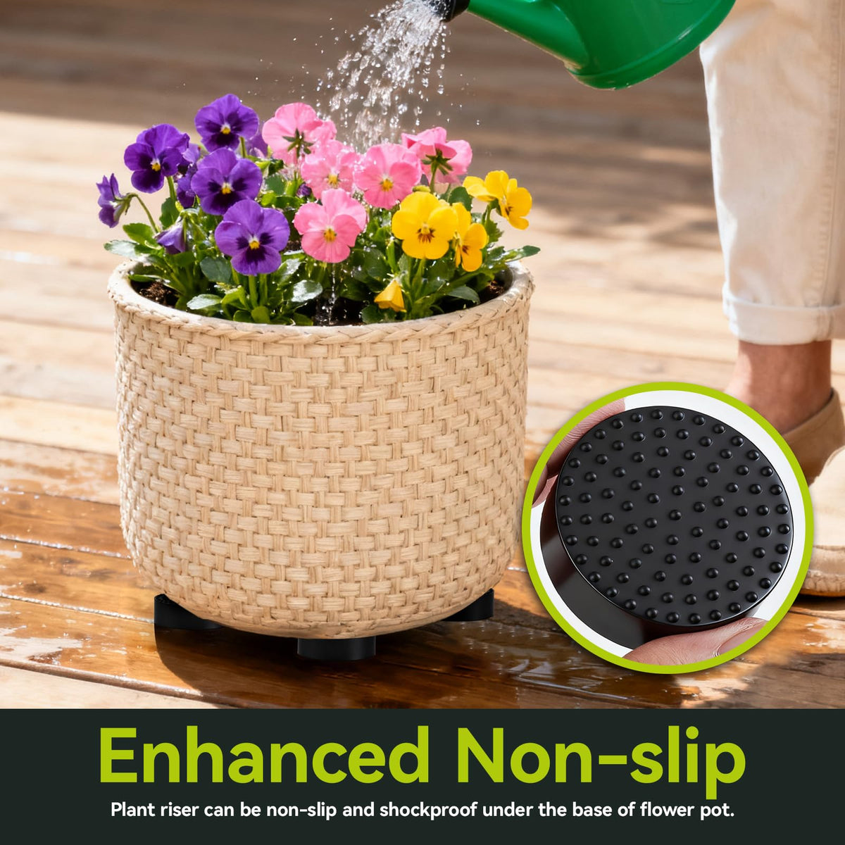 HNYYZL elevates pots for better airflow in indoor and outdoor spaces.