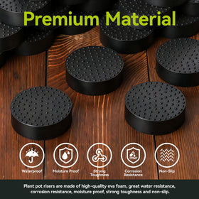 HNYYZL non-slip textured surface enhances grip for planters on decks, patios, and floors.
