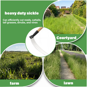 HOAIXUN durable steel blade stays sharp for heavy-duty brush clearing.