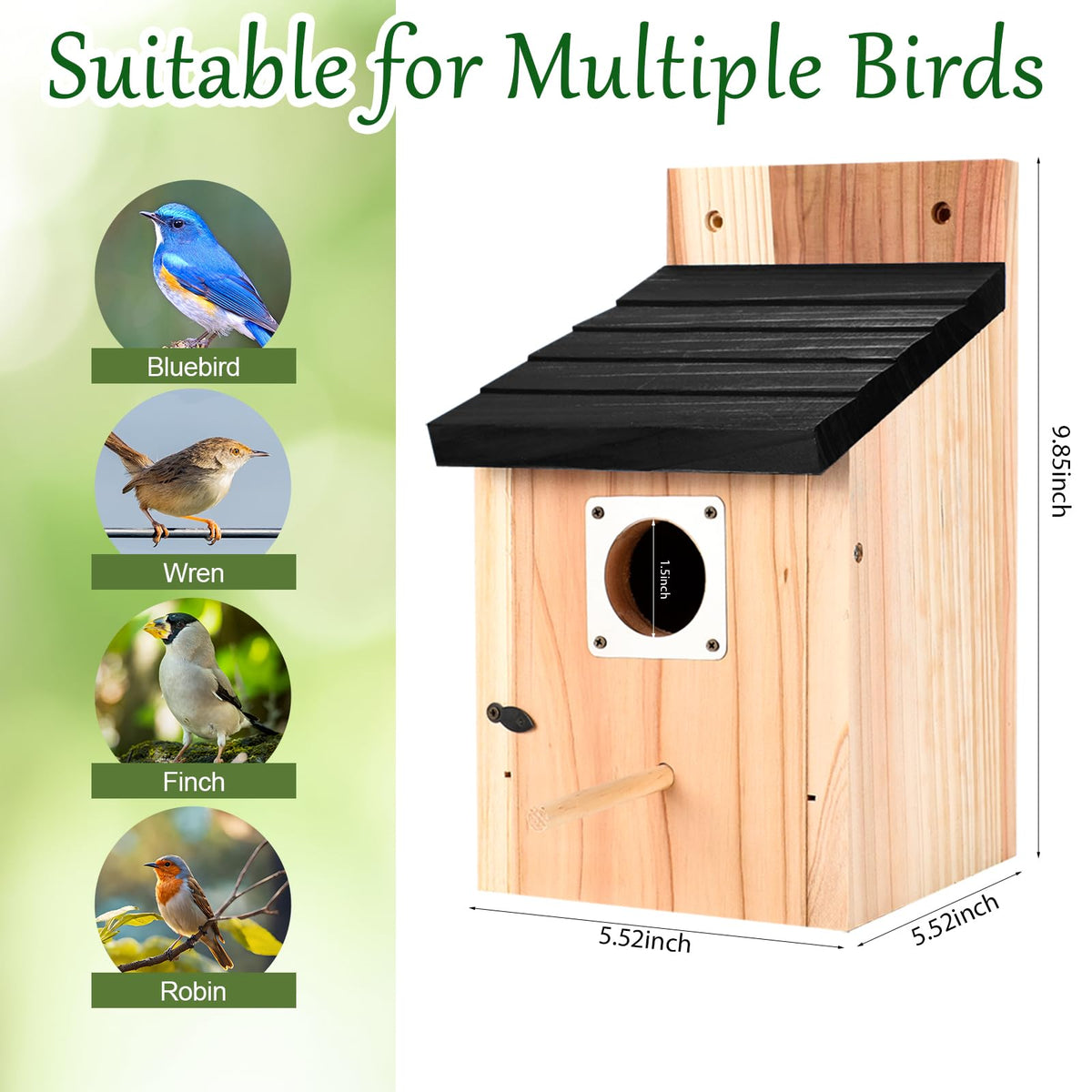 hoamayya predator guard birdhouse with built-in protection for nesting birds
