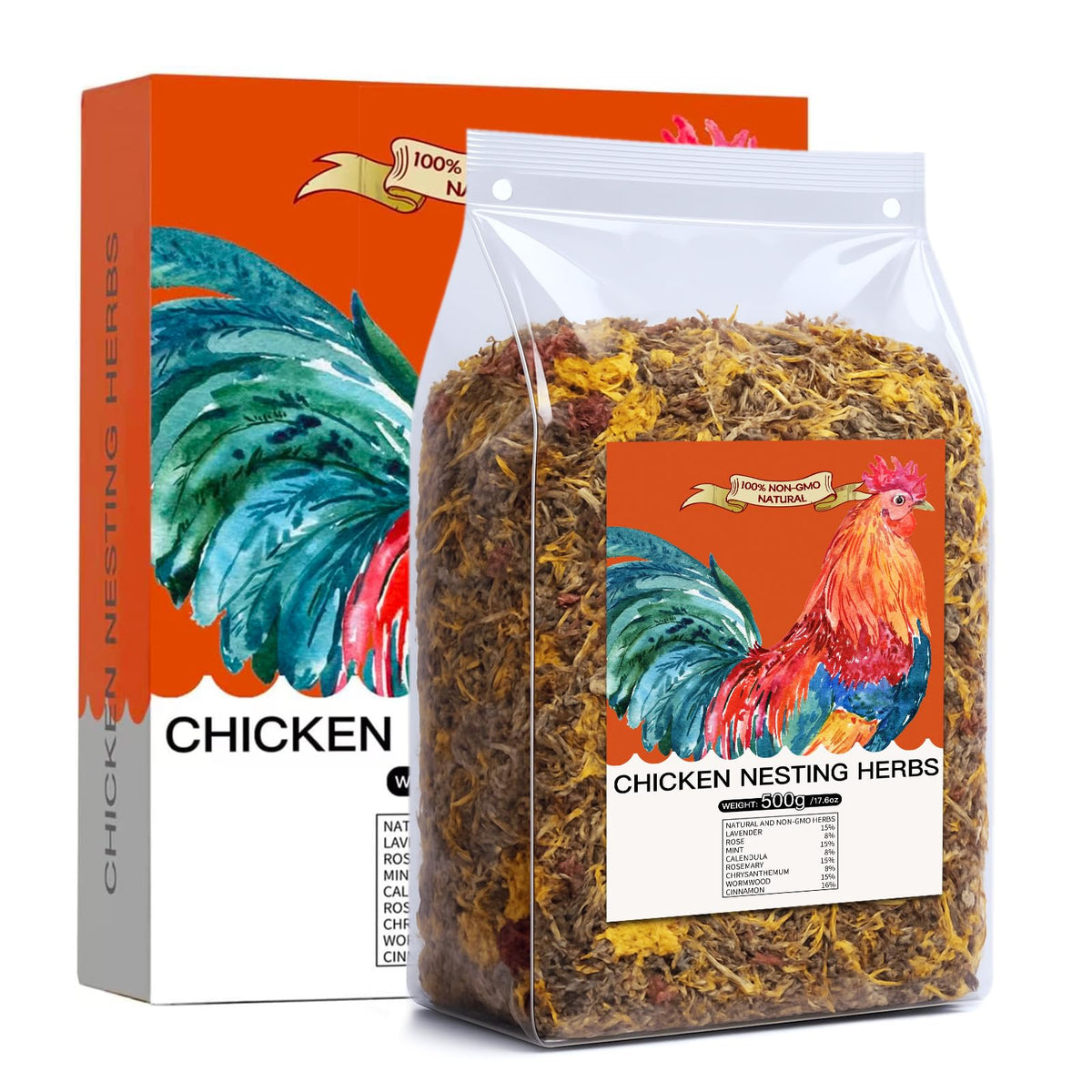 HoazHoald chicken nesting herbs blend in coop, natural fragrance and safe enrichment