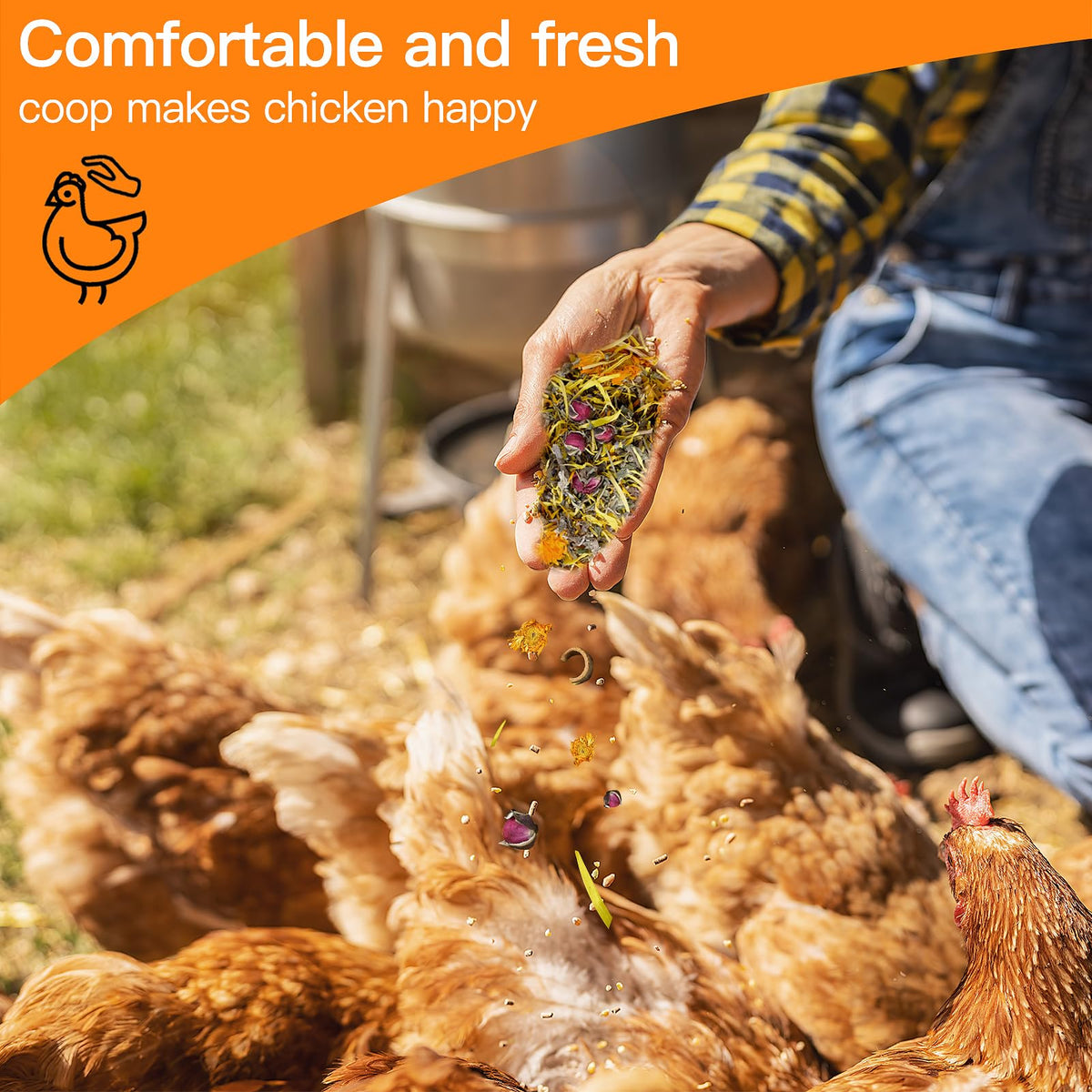 HoazHoald easy-use nesting herbs and pads for daily chicken care