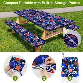HobbLab built in pocket storage on outdoor table cover for compact packing