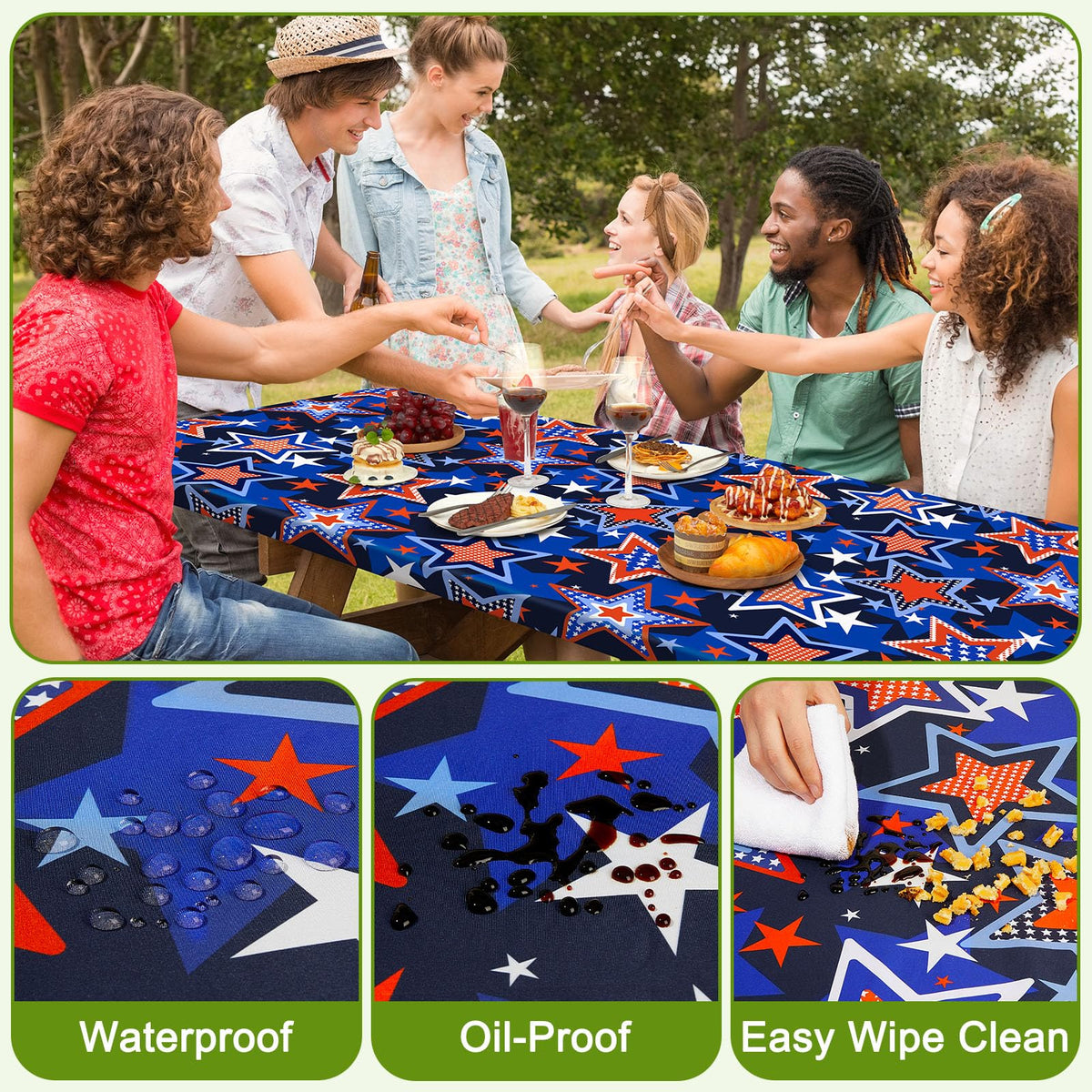HobbLab waterproof table cover wipes clean after spills