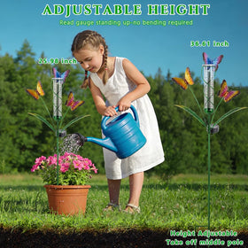 Quick assembly of HOBYLUBY garden stake rain gauge in minutes
