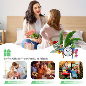 HOBYLUBY easy-assemble clock, quick setup for outdoor decor.