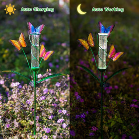 HOBYLUBY rain gauge stake with 7-inch tube for easy rainfall readings