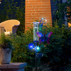 HOBYLUBY garden stakes help place the gauge firmly in soil
