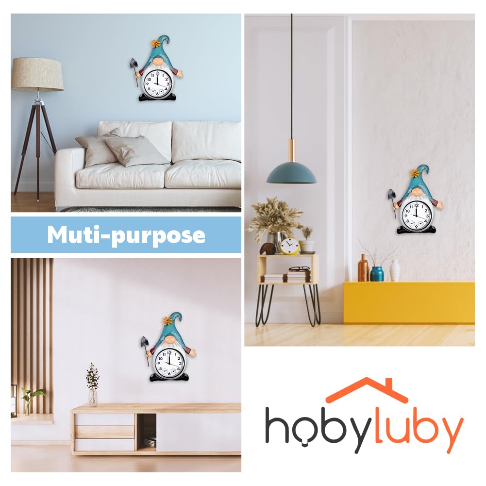 HOBYLUBY Gnome clock powered by a standard AA battery