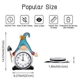 HOBYLUBY Gnome clock displays thermometer and hygrometer at a glance