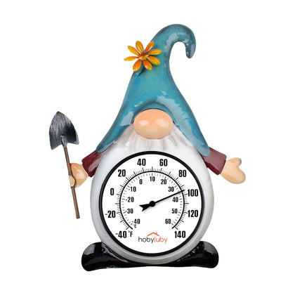 HOBYLUBY gnome thermometer wall-mounted for easy outdoor climate reading