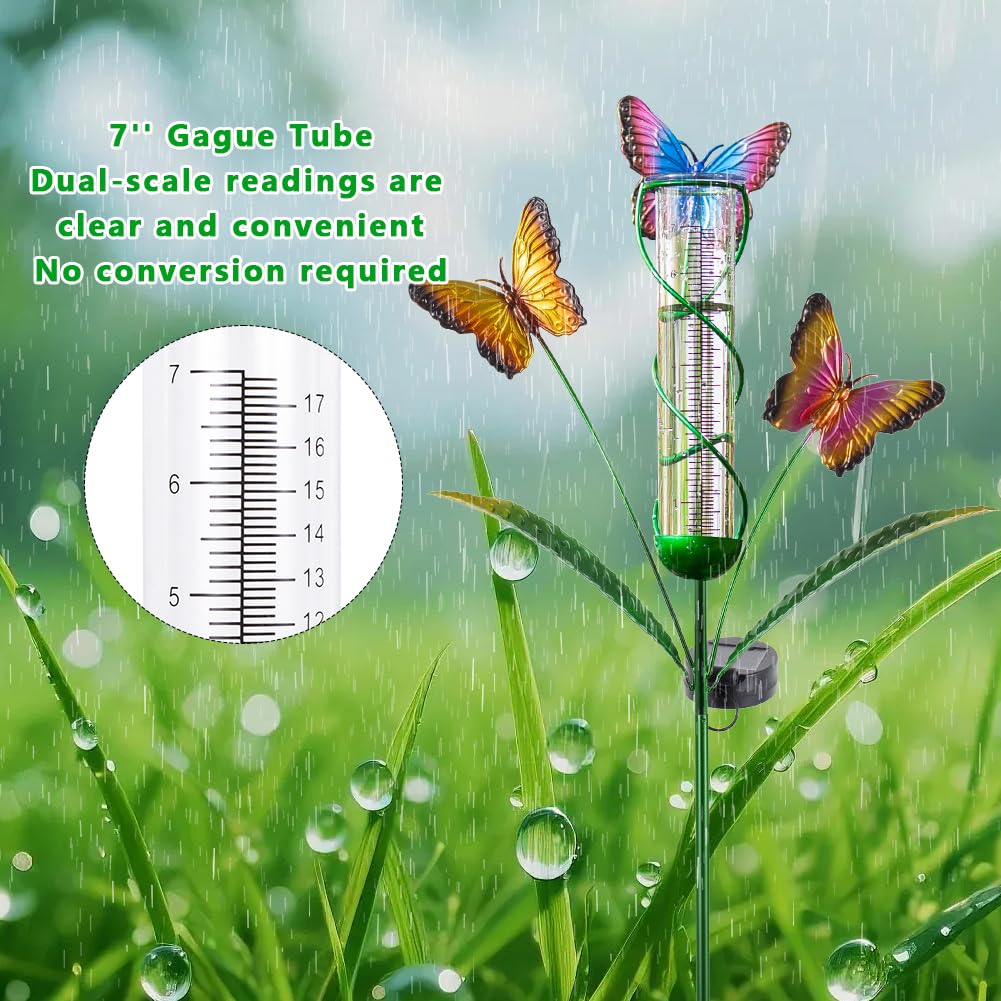 Sturdy metal stand with H-shaped pole resists wind in garden settings