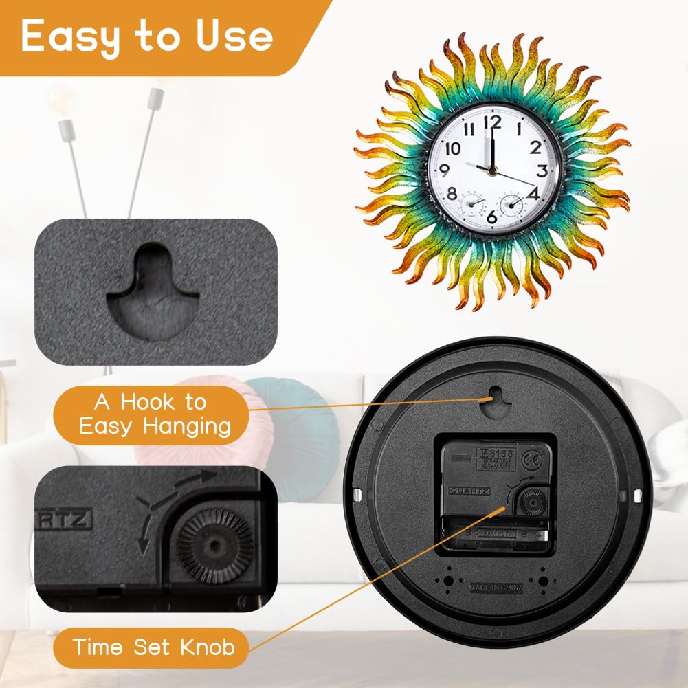 Waterproof exterior clock designed for patio weather