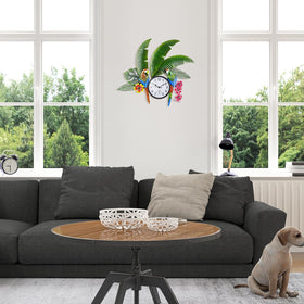 HOBYLUBY parrot wall clock outdoor decor, adds style to any wall.