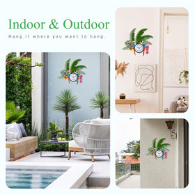 HOBYLUBY silent quartz outdoor clock, ideal for peaceful evenings on the patio.