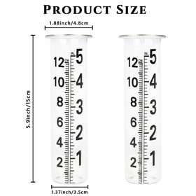HOBYLUBY solar rain gauge glass tube glows at night for ambient lighting.