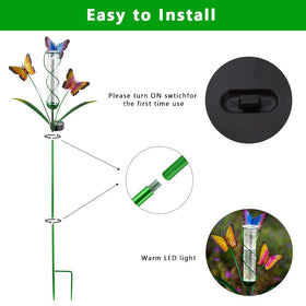Rain gauge placed on yard or patio as decorative weather tool