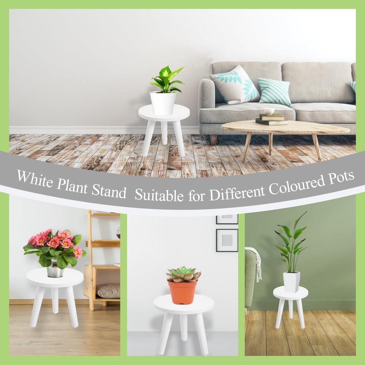 Hoceium short planter table fits tight spaces and corners.