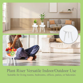 Hoceium white plant stand showing detachable design for easy cleaning.