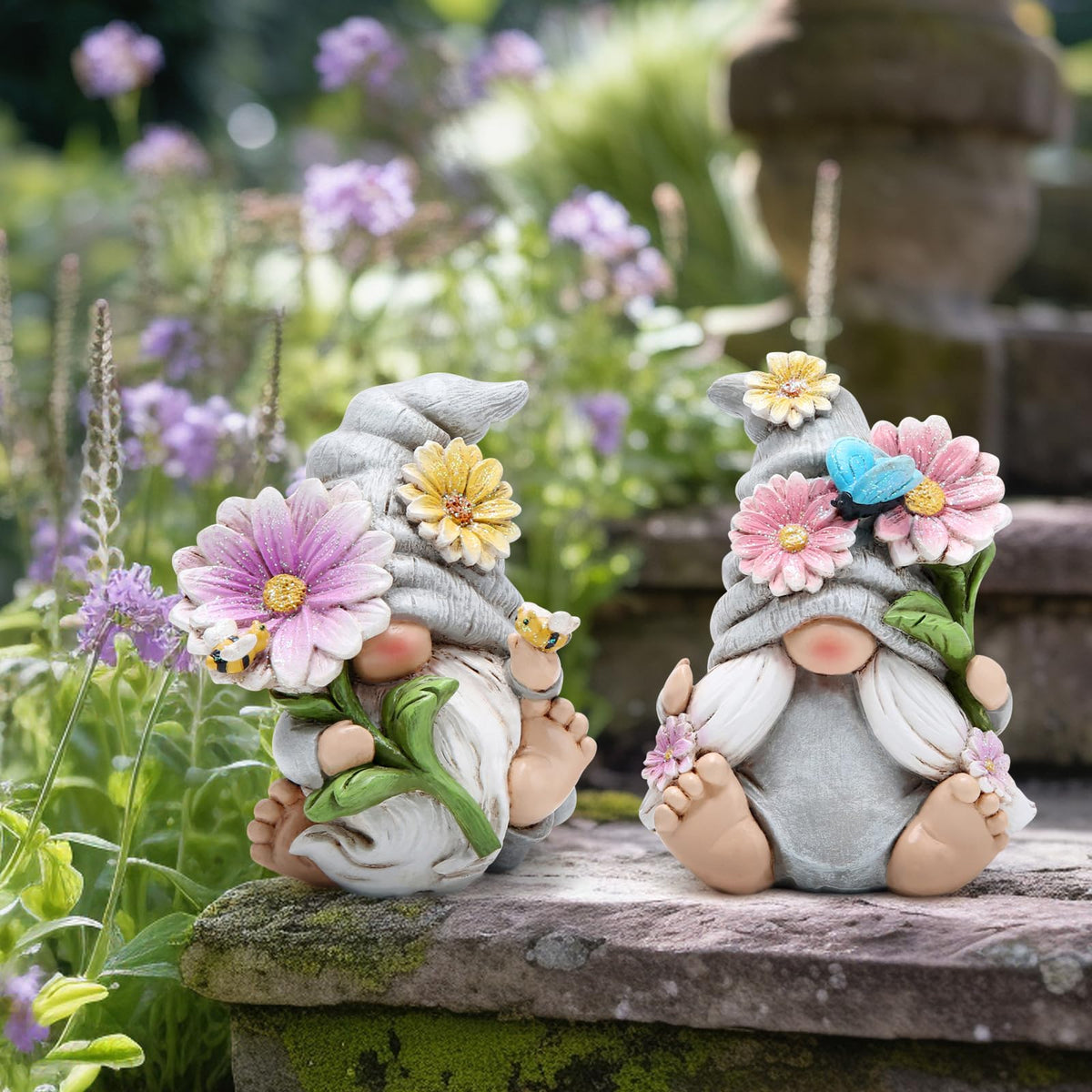 Hodao garden gnomes decorate desks or shelves with rustic charm for home offices.