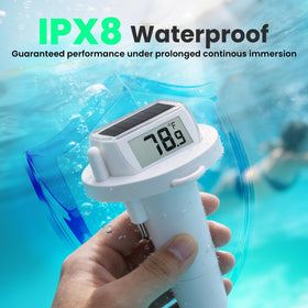 HODIK digital thermometer with angled display enables easy readings from the deck.