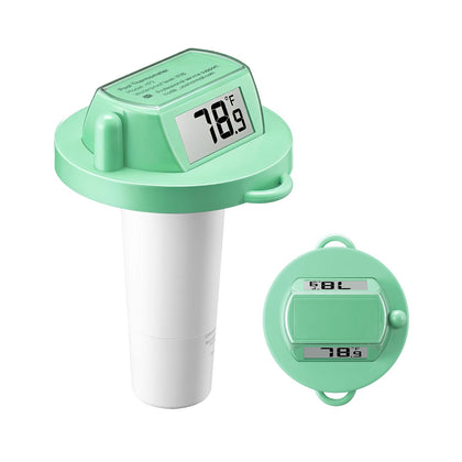HODIK pool thermometer floating with dual display for quick temperature readings.