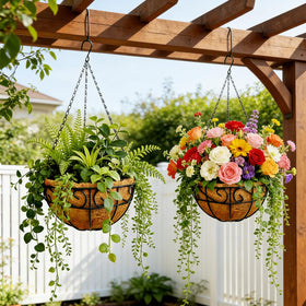 hodooly hanging basket black design complements porch and patio decor