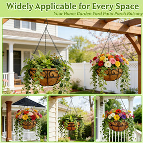 hodooly hanging basket pre-attached chains and hooks simplify setup