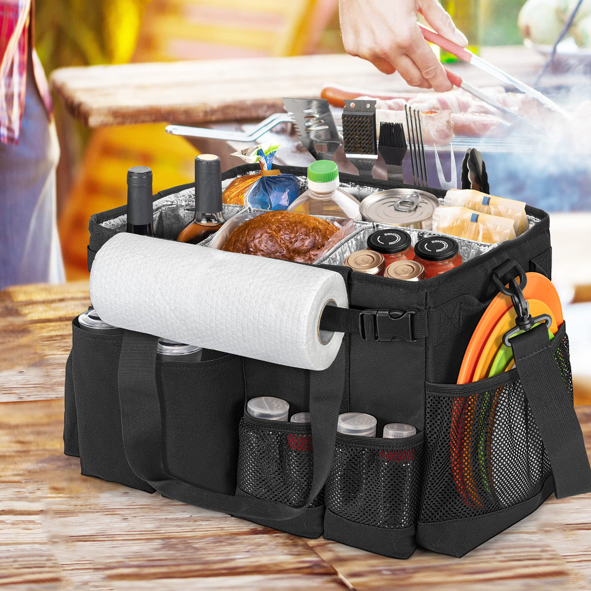 HODRANT all-in-one outdoor bag for BBQ, tailgating, and camping setups.