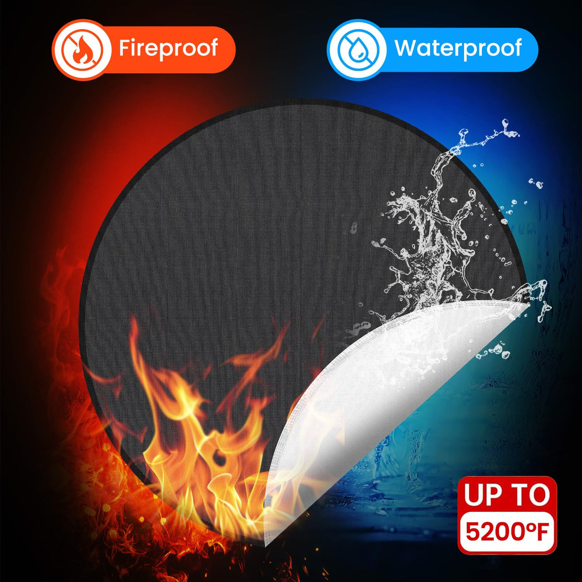Hodufy fire pit mat easy to clean and store after use