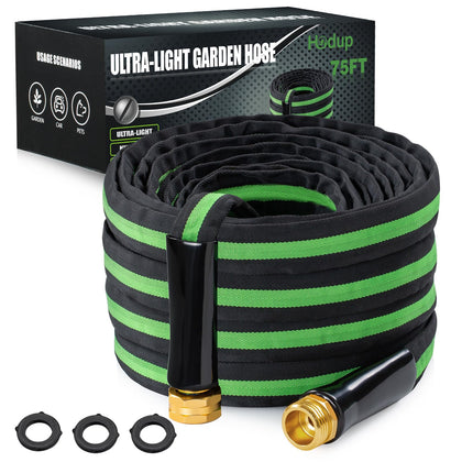 HODUP 75ft lightweight garden hose ready for easy maneuvering and flexible watering