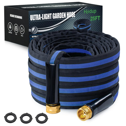 HODUP ultra-lightweight 25ft garden hose for easy yard portability.