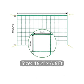 HOECMRHP trellis netting with corner ties shows easy setup for quick installation.