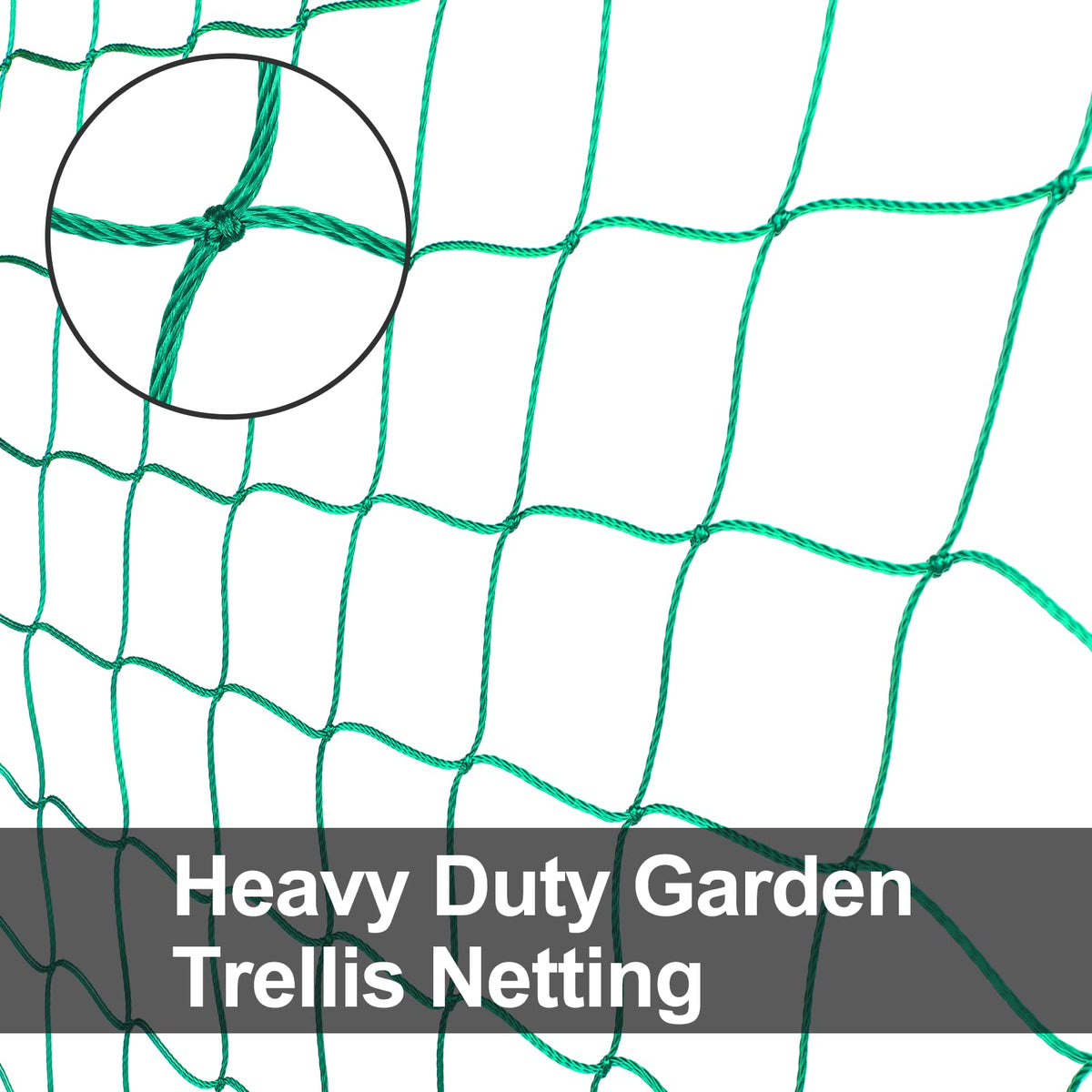 Nylon cord protects stems while supporting growth.