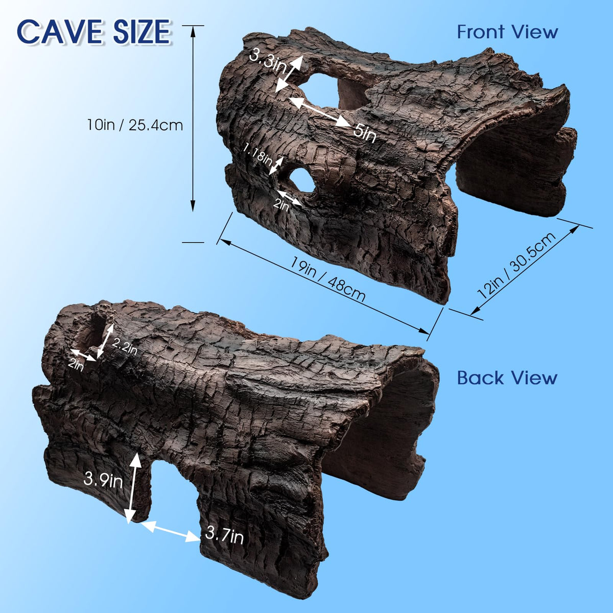 Hoeine fish cave provides predator protection for pond inhabitants like koi.