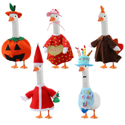 Hoemwarm 5-set porch goose outfits on lawn for seasonal curb appeal