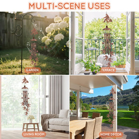 Hoemwarm Bigfoot wind chimes include a sturdy hanging hook for easy setup.