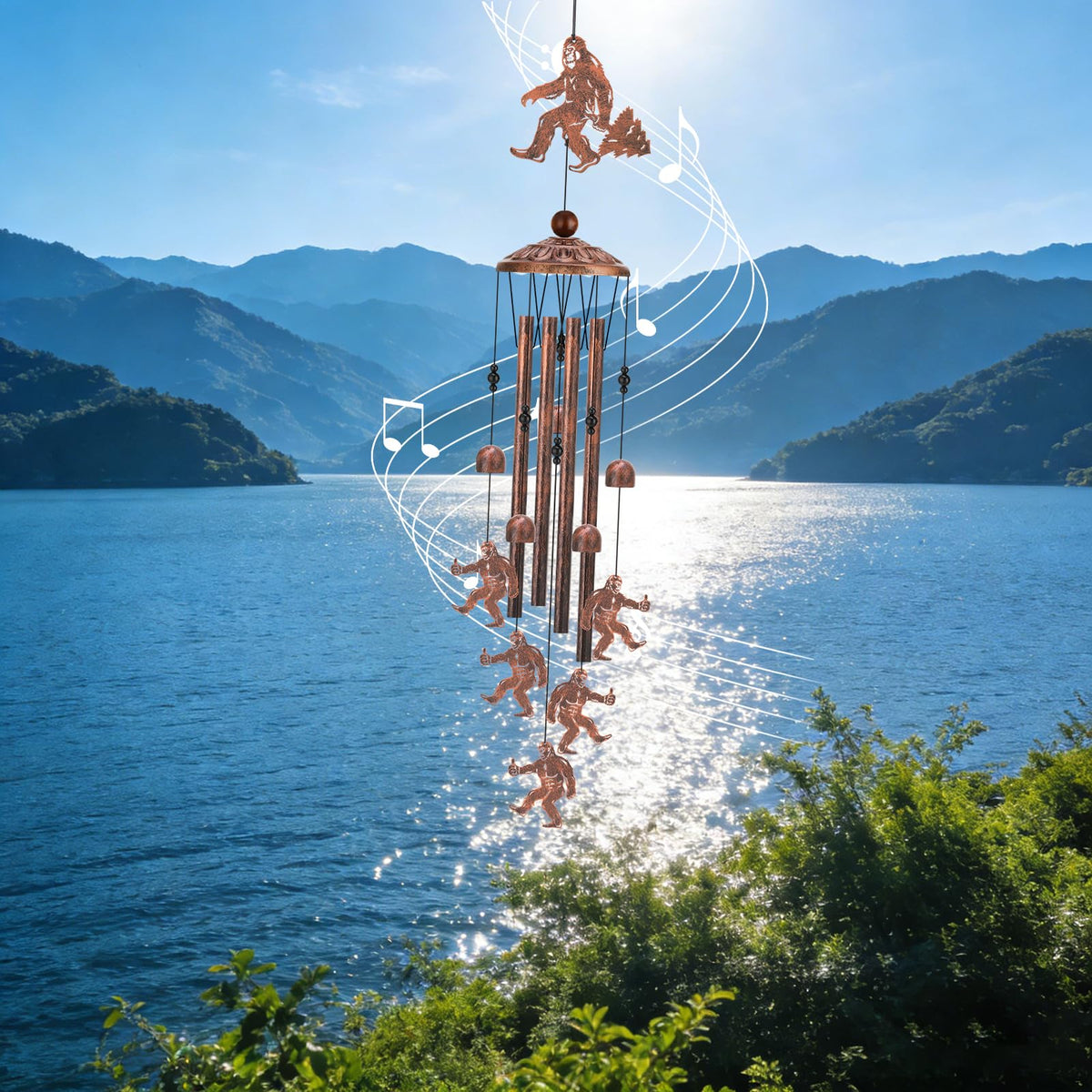 Hoemwarm Bigfoot wind chimes come in a gift box for occasions.