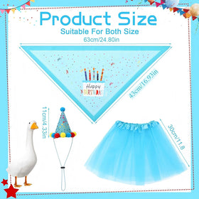 Hoemwarm birthday goose blue bandana for yard celebrations