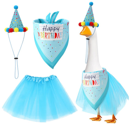 Hoemwarm birthday goose hat blue adding festive porch decor