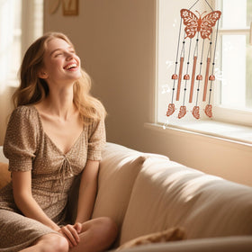 Hoemwarm butterfly wind chime enhances outdoor spaces with subtle, nature-inspired charm.