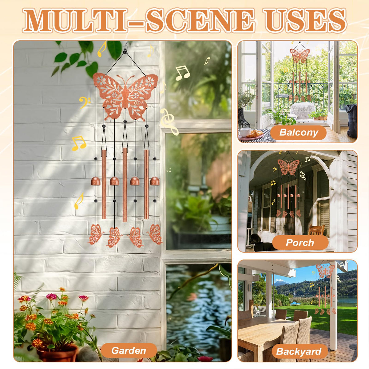Hoemwarm butterfly wind chime gift-ready packaging makes gifting easy.