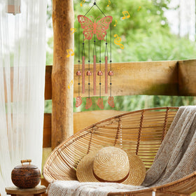 Hoemwarm butterfly wind chime for indoor decor adds delicate focal point.