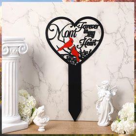 Hoemwarm cemetery cardinal bird ornament designed for stable soil installation