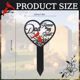 Versatile cemetery stake display suitable for garden remembrance.