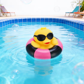Hoemwarm Duck Chlorine Floater sun-resistant plastic for summer durability.