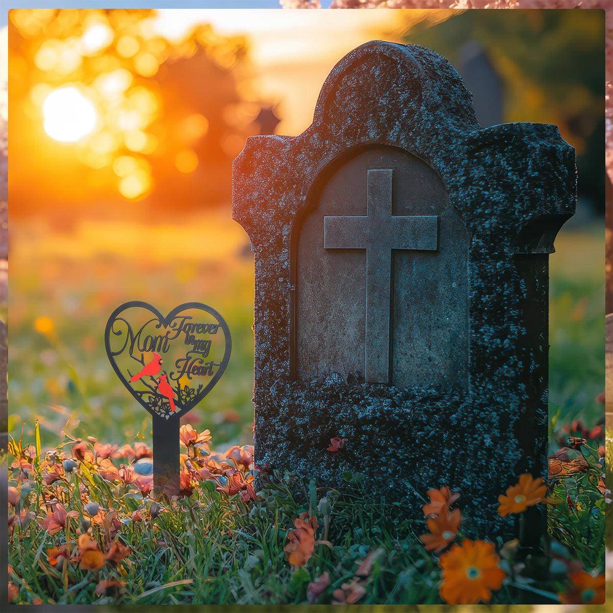 Hoemwarm engraved mom memorial card for a personalized tribute