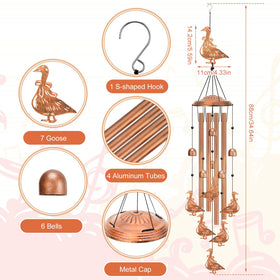 Hoemwarm wind chime aluminum tubes create a gentle, soothing outdoor melody