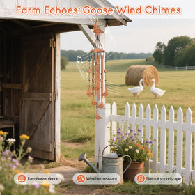 Hoemwarm wind chime ships with a sturdy S-hook for easy hanging