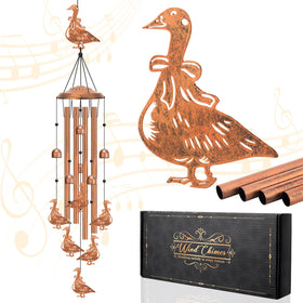 Hoemwarm goose wind chime outdoor design with geese figures for garden ambiance
